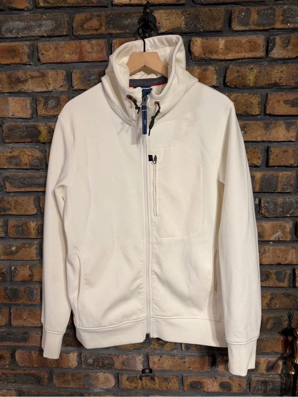 Relwen Zip Up Hoodie Sweatshirt Huckberry White Cream Mens Large Pullover Active